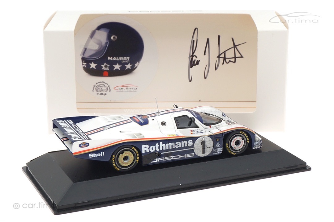 Porsche 962 C Winner 24h Le Mans PMG Le Mans History Event Originalsignatur H.J. Stuck Spark 1:43