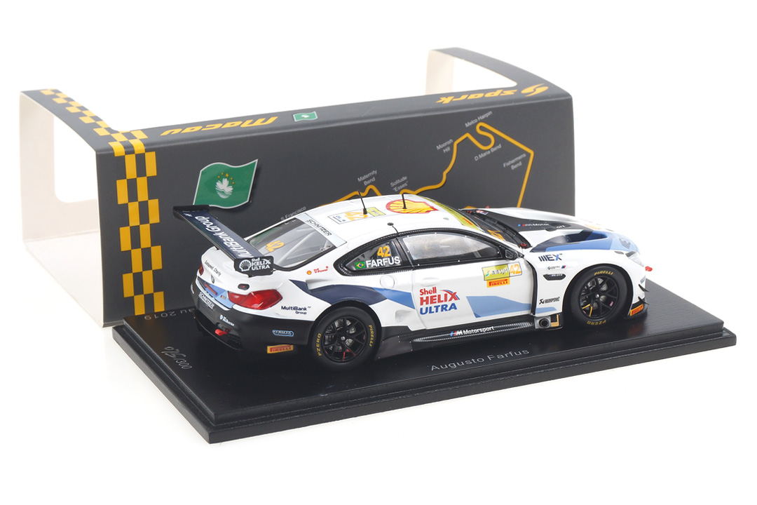 BMW M6 GT3 Macau 2019 Augusto Farfus Spark 1:43 SA212 BMW M6 GT3 Macau 2019 Augusto Farfus Spark 1:43 SA212