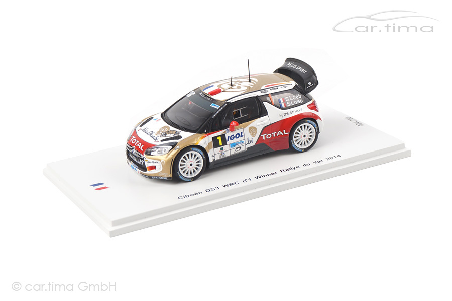 Citroen DS3 WRC Winner Rallye du Var 2014 Loeb/Loeb Spark 1:43 SF081 Citroen DS3 WRC Winner Rallye du Var 2014 Loeb/Loeb Spark 1:43 SF081