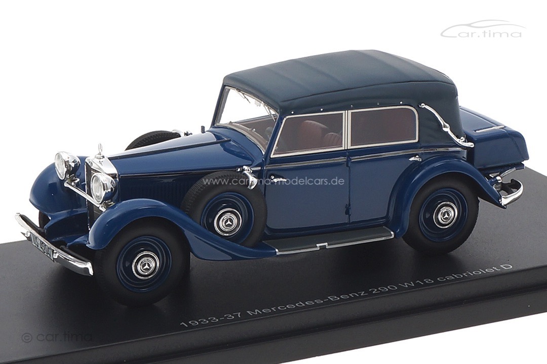 Mercedes-Benz 290 W18 cabriolet D 1933-36 geschlossen blau Esval 1:43 EMEU43043B