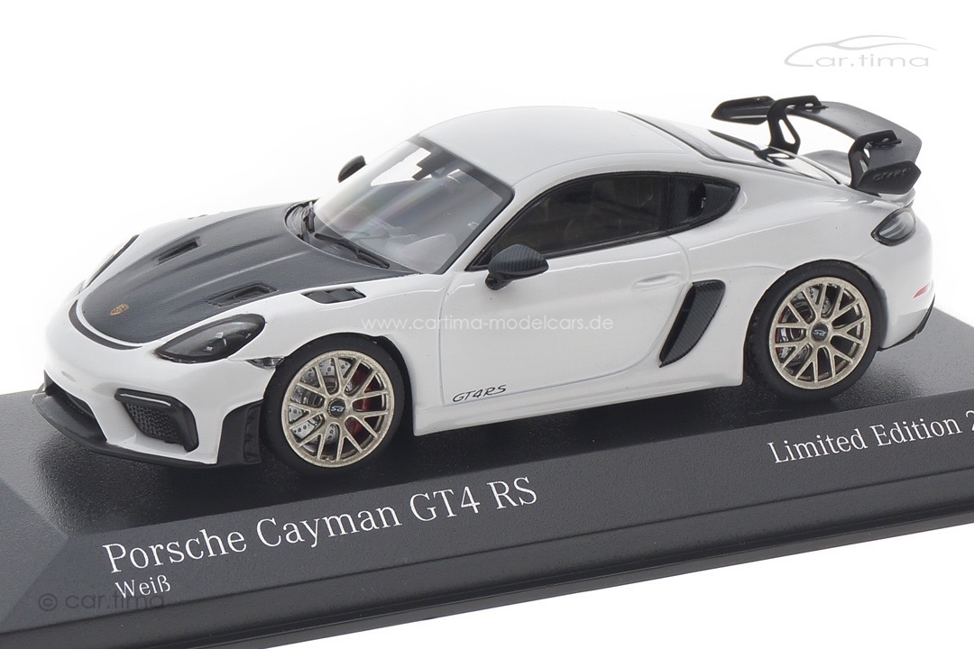 Porsche 718 (982) Cayman GT4 RS Weissach Paket weiß/Rad Neodym Minichamps 1:43 413069710 Porsche 718 (982) Cayman GT4 RS Weissach Paket weiß/Rad Neodym Minichamps 1:43 413069710