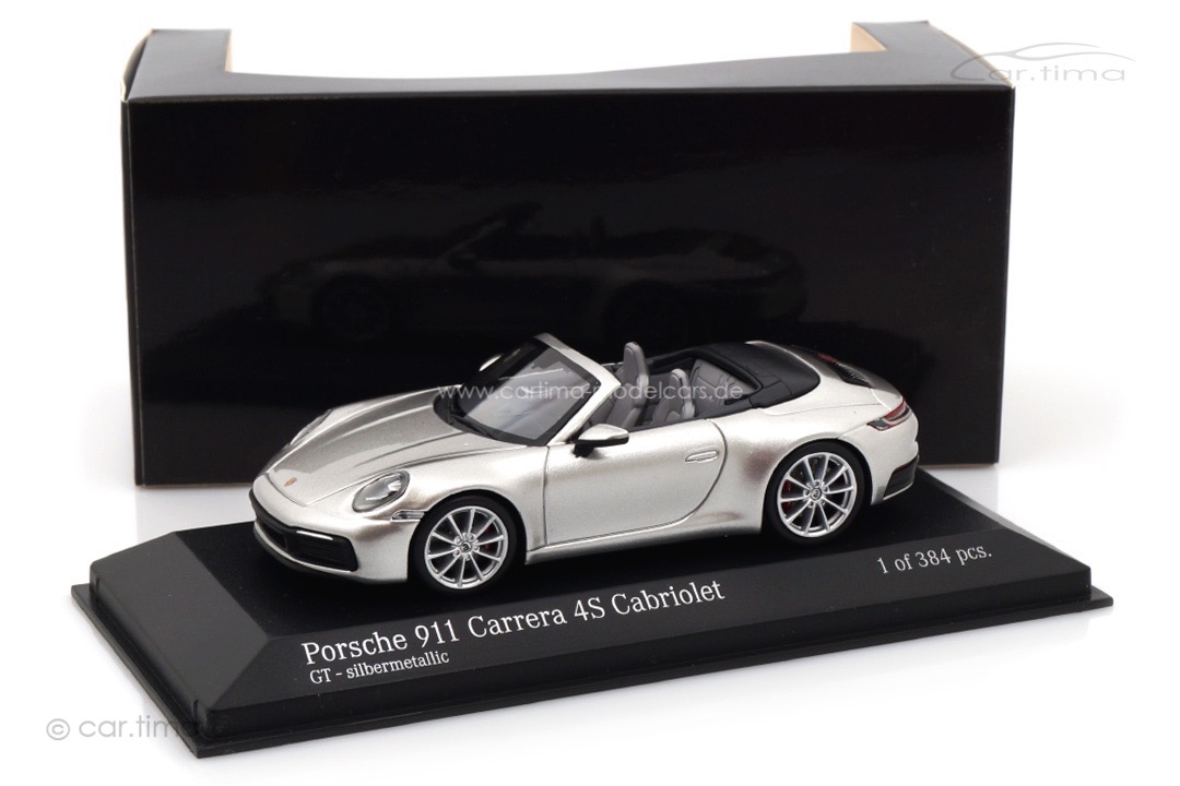 Porsche 911 (992) Carrera 4S Cabriolet silber Minichamps 1:43 410069330