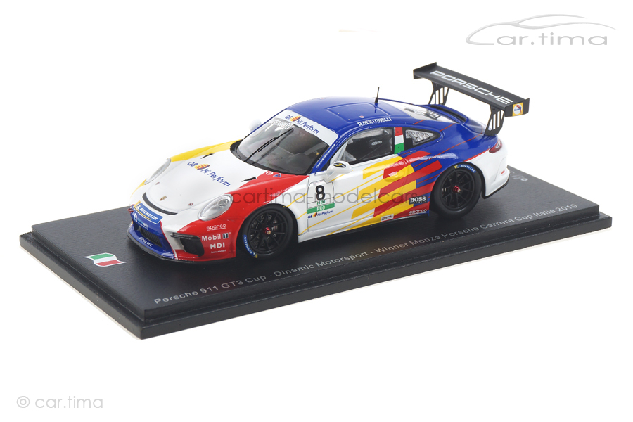 Porsche 911 GT3 Cup Winner Monza 2019 Diego Bertonelli Spark 1:43 SI009 Porsche 911 GT3 Cup Winner Monza 2019 Diego Bertonelli Spark 1:43 SI009