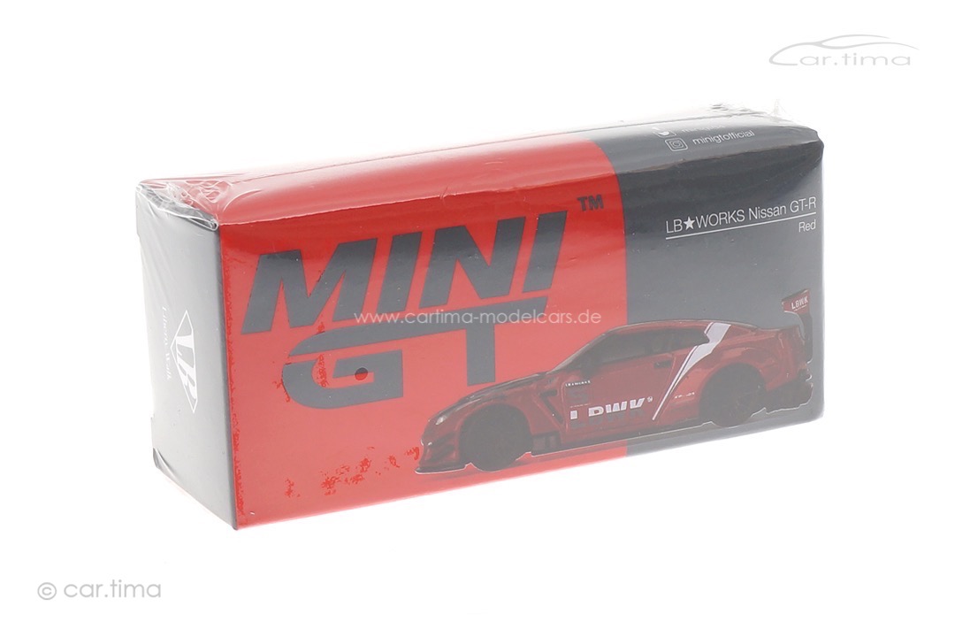 LB Works Nissan GT-R R35 Type 2 Rearwing Ver.3 rot MINI GT 1:64 ...