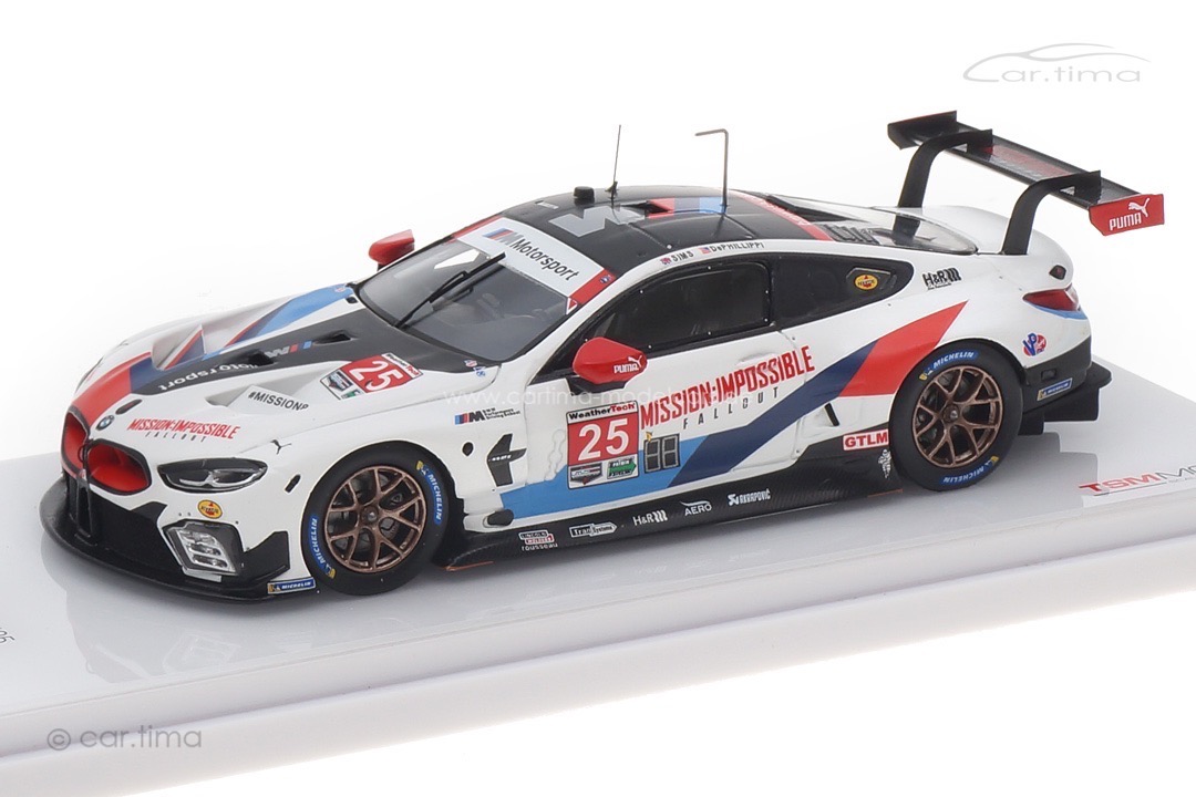 BMW M8 GTLM IMSA 2018 De Phillipi/Sims Mission Impossible livery TSM 1:43 TSM430442 BMW M8 GTLM IMSA 2018 De Phillipi/Sims Mission Impossible livery TSM 1:43 TSM430442