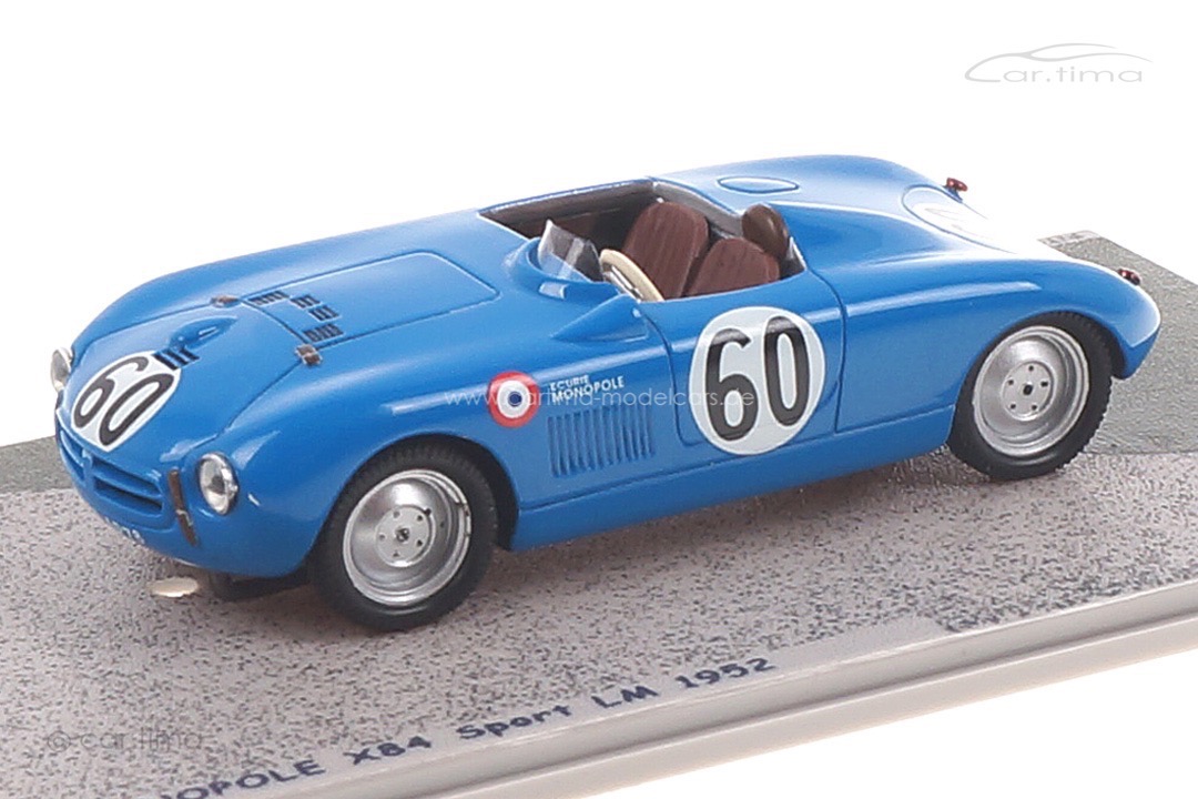 Monopole X84 Sport 24h Le Mans 1952 Dussous/Hemard Bizarre 1:43 BZ469 Monopole X84 Sport 24h Le Mans 1952 Dussous/Hemard Bizarre 1:43 BZ469