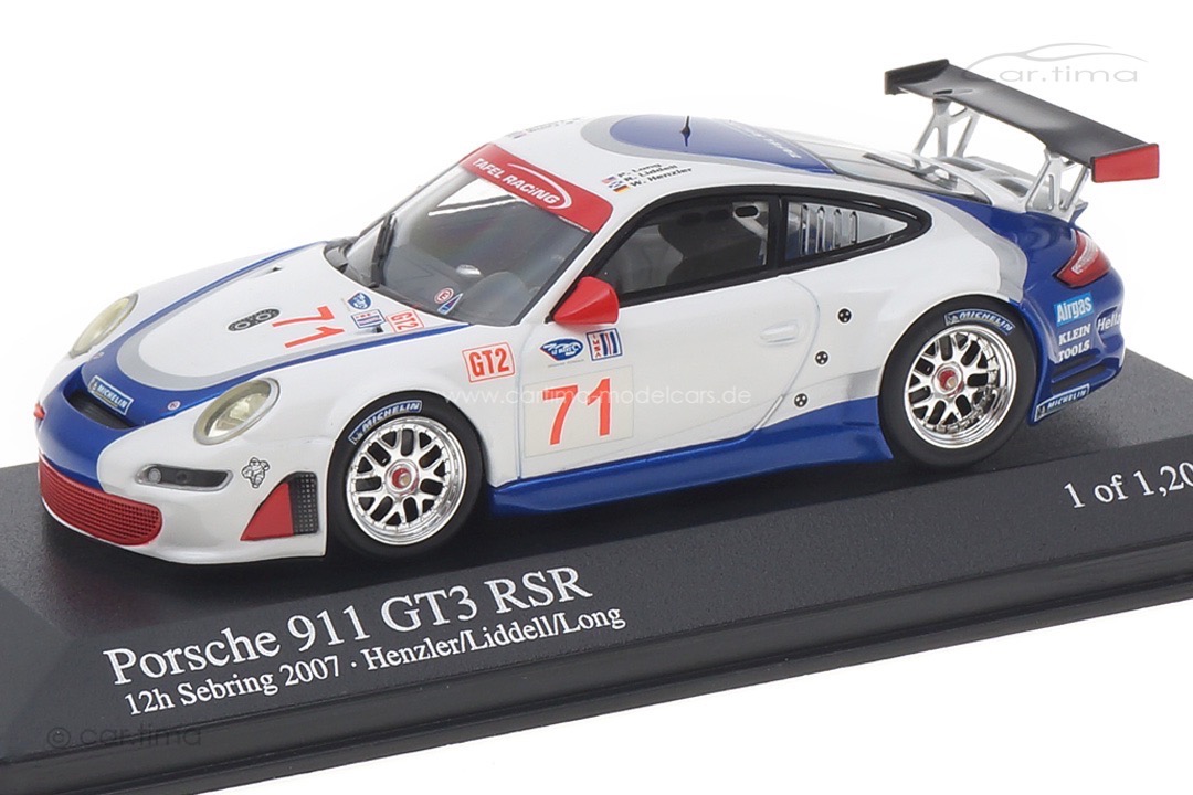 Porsche 911 (997) GT3 RSR 24h Sebring 2007 Minichamps 1:43 400076471 Porsche 911 (997) GT3 RSR 24h Sebring 2007 Minichamps 1:43 400076471
