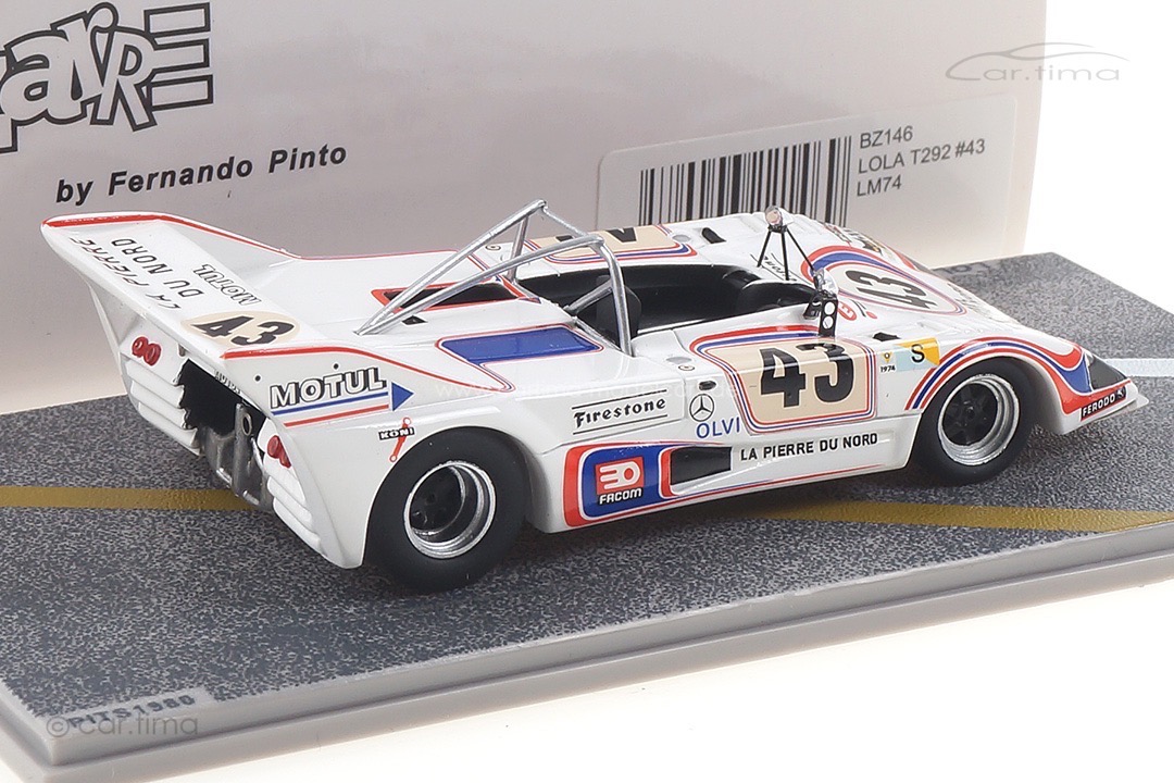 Lola T292 Simca-Chrysler-ROC 24h Le Mans 1974 Bizarre 1:43 BZ146 Lola T292 Simca-Chrysler-ROC 24h Le Mans 1974 Bizarre 1:43 BZ146