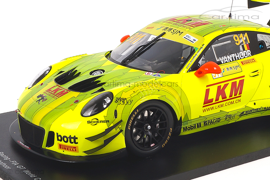 Porsche 911 GT3 R Macau 2018 Laurens Vanthoor Spark 1:18 18SA021