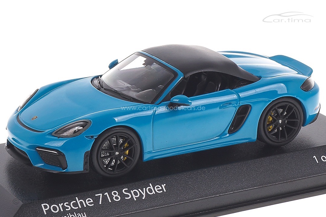 Porsche 718 Boxster Spyder Miami blau Minichamps 1:43 410067700 Porsche 718 Boxster Spyder Miami blau Minichamps 1:43 410067700