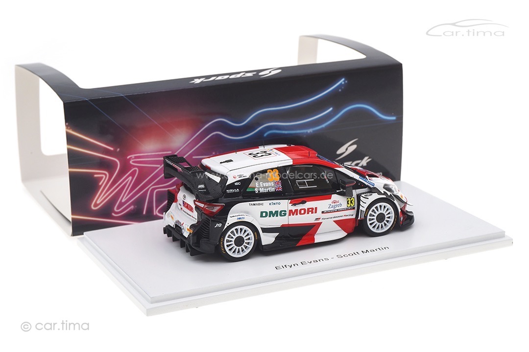 Toyota Yaris WRC Rallye Kroatien 2021 Evans/Martin Spark 1:43 S6589 Toyota Yaris WRC Rallye Kroatien 2021 Evans/Martin Spark 1:43 S6589
