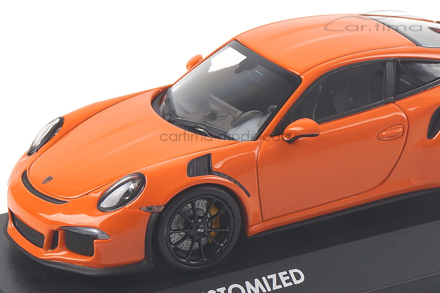 Porsche 911 (991) GT3 RS Gulf orange/Rad schwarz Minichamps car.tima CUSTOMIZED