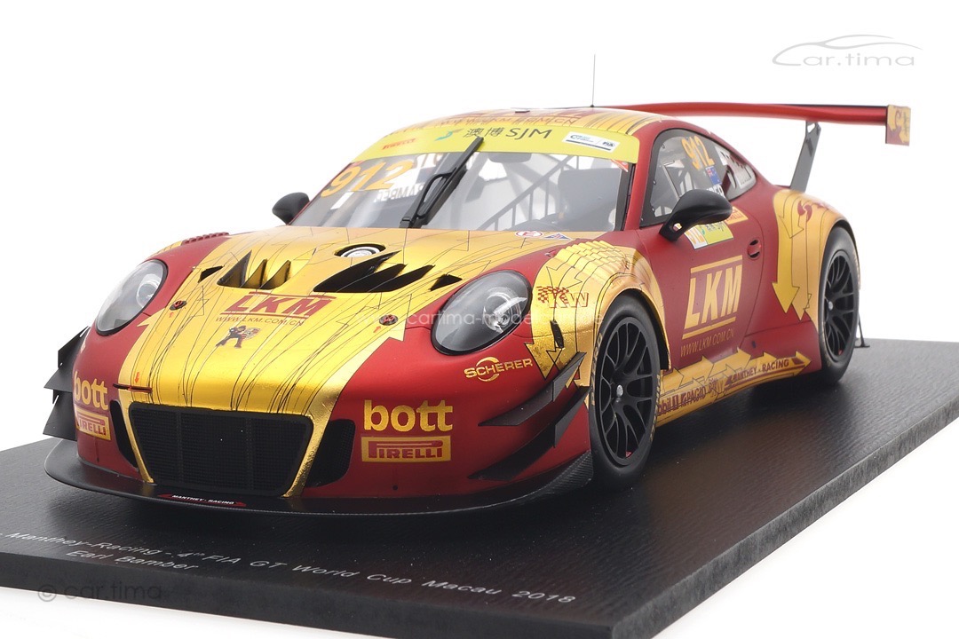 Porsche 911 GT3 R Macau 2018 Manthey Racing Earl Bamber Spark 1:18 18SA020 Porsche 911 GT3 R Macau 2018 Manthey Racing Earl Bamber Spark 1:18 18SA020