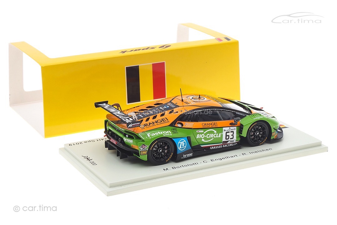 Lamborghini Huracán GT3 Evo 24h Spa 2019 Bortolotti/Engelhardt/Ineichen Spark 1:43 SB316 Lamborghini Huracán GT3 Evo 24h Spa 2019 Bortolotti/Engelhardt/Ineichen Spark 1:43 SB316