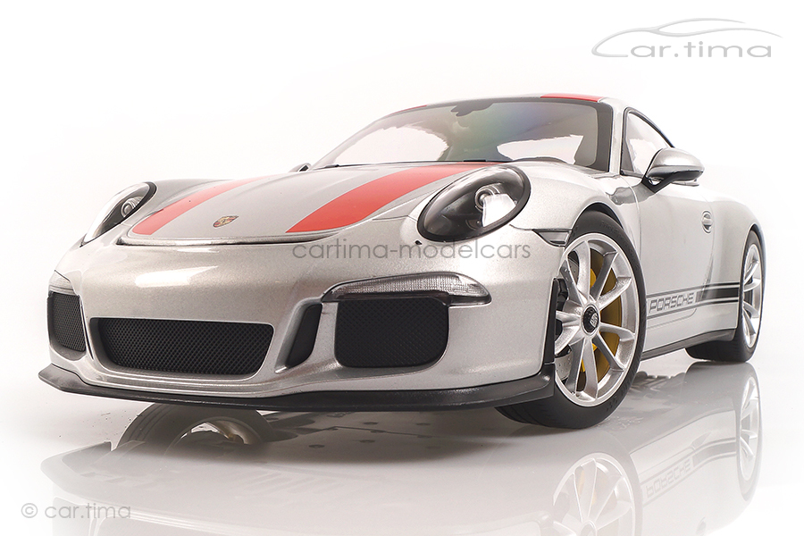 Porsche 911 (991) R GT-silber/Dekorstreifen rot Minichamps 1:12 125066321 Porsche 911 (991) R GT-silber/Dekorstreifen rot Minichamps 1:12 125066321