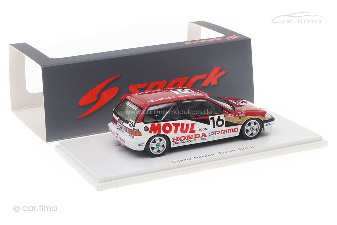 Honda Civic EF3 JTC 1989 Nakako/Suzuki Spark 1:43 S5454 Honda Civic EF3 JTC 1989 Nakako/Suzuki Spark 1:43 S5454