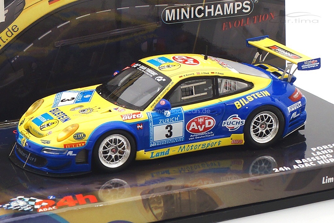 Porsche 911 (996) GT3 RSR 24h Nürburgring 2008 Basseng/Stuck/Simon Minichamps 1:43 437087803