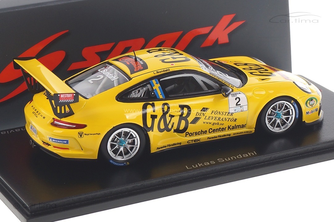 Porsche 911 GT3 Cup Champion Carrera Cup Skandinavien 2018 Lukas Sundahl Spark 1:43 S8501 Porsche 911 GT3 Cup Champion Carrera Cup Skandinavien 2018 Lukas Sundahl Spark 1:43 S8501