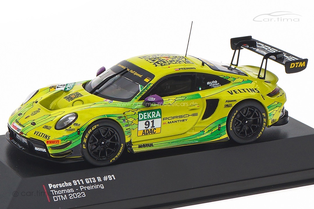 Porsche 911 GT3 R DTM Champion 2023 Thomas Preining Manthey Grello IXO 1:43 MG-I-911-DTM-23-4391