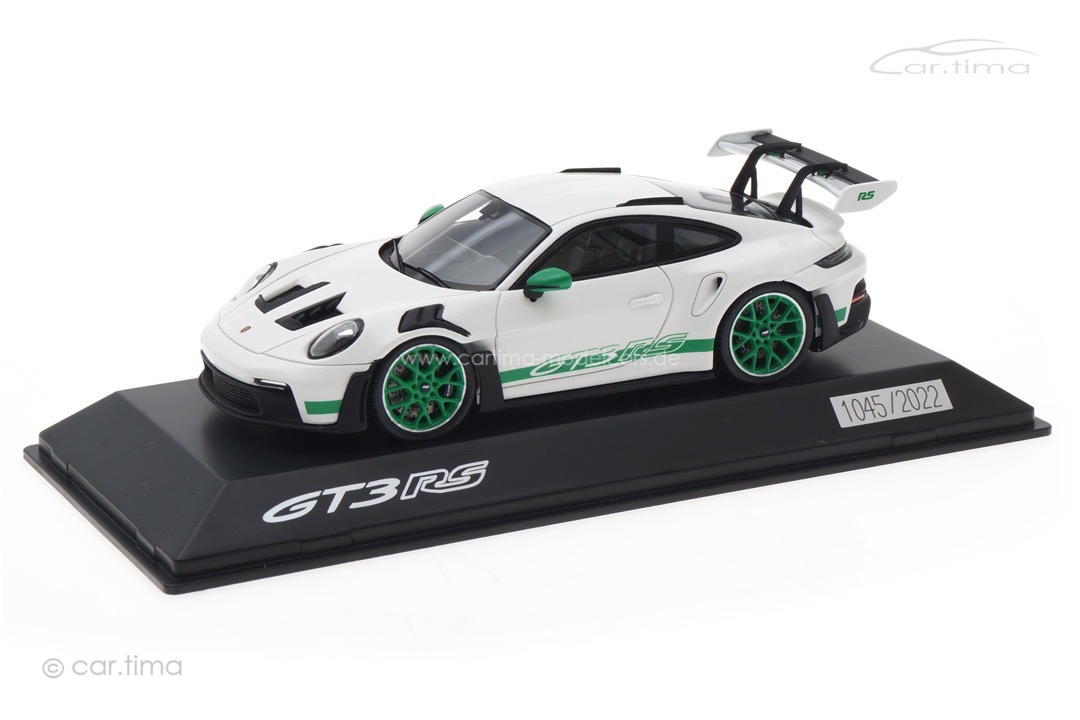 Porsche 911 (992) GT3 RS Weiß/grün Spark 1:43 WAP0201530P003 Porsche 911 (992) GT3 RS Weiß/grün Spark 1:43 WAP0201530P003