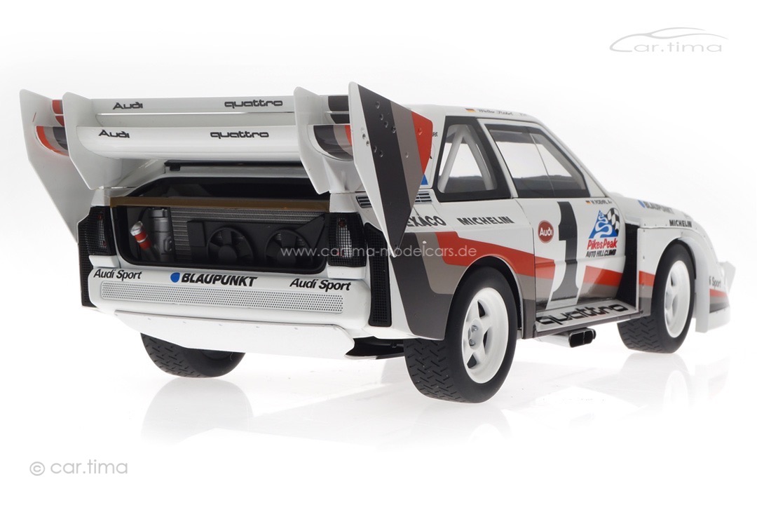 Audi Sport quattro S1 Winner Pikes Peak 1987 Originalsignatur Walter Röhrl AUTOart 1:18 88700-SIG Audi Sport quattro S1 Winner Pikes Peak 1987 Originalsignatur Walter Röhrl AUTOart 1:18 88700-SIG