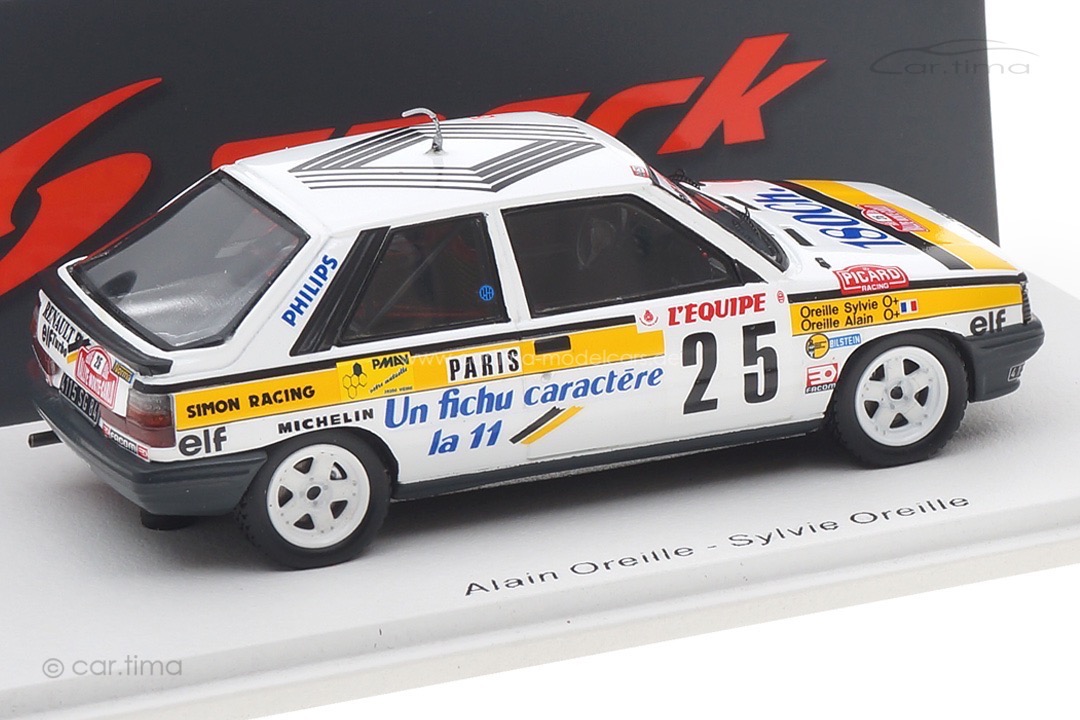 Renault 11 Turbo Rallye Monte Carlo 1986 Oreille/Oreille Spark 1:43 S5570 Renault 11 Turbo Rallye Monte Carlo 1986 Oreille/Oreille Spark 1:43 S5570