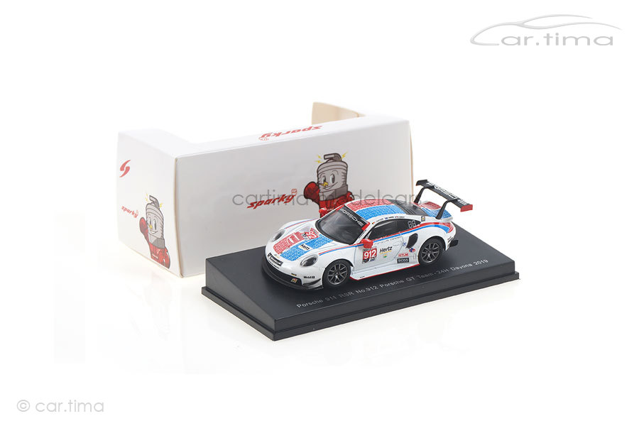 Porsche 911 RSR 24h Daytona 2019 Bamber/Jaminet/Vanthoor Spark 1:64 Y136 Porsche 911 RSR 24h Daytona 2019 Bamber/Jaminet/Vanthoor Spark 1:64 Y136