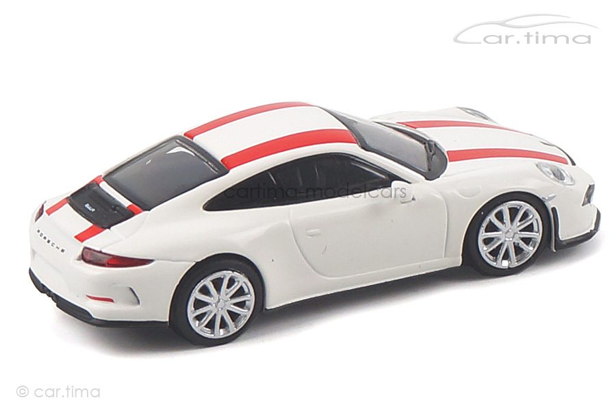Porsche 911 (991) R weiß/Dekorstreifen rot Minichamps 1:87 870066220 Porsche 911 (991) R weiß/Dekorstreifen rot Minichamps 1:87 870066220