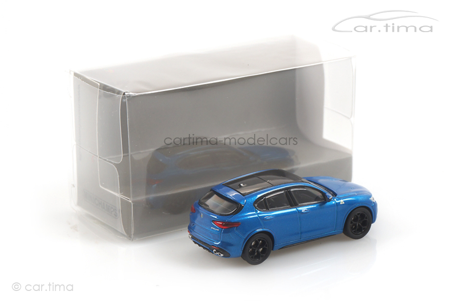 Alfa Romeo Stelvio Quadrifoglio blau met. Minichamps 1:87 870120202