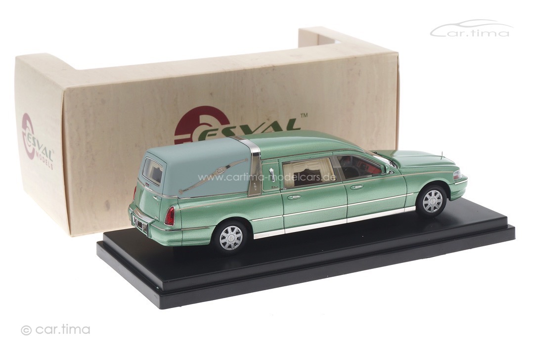 Lincoln Town Car Hearse by Eagle Coach Co. 2009 grün Esval Models 1:43 EMUS43022A Lincoln Town Car Hearse by Eagle Coach Co. 2009 grün Esval Models 1:43 EMUS43022A