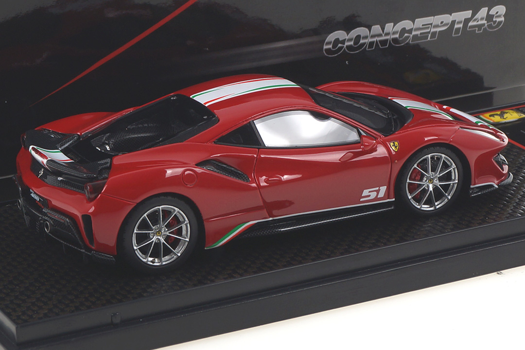 Ferrari 488 Pista Piloti Rosso Corsa 322 BBR 1:43 BBRC216A Ferrari 488 Pista Piloti Rosso Corsa 322 BBR 1:43 BBRC216A