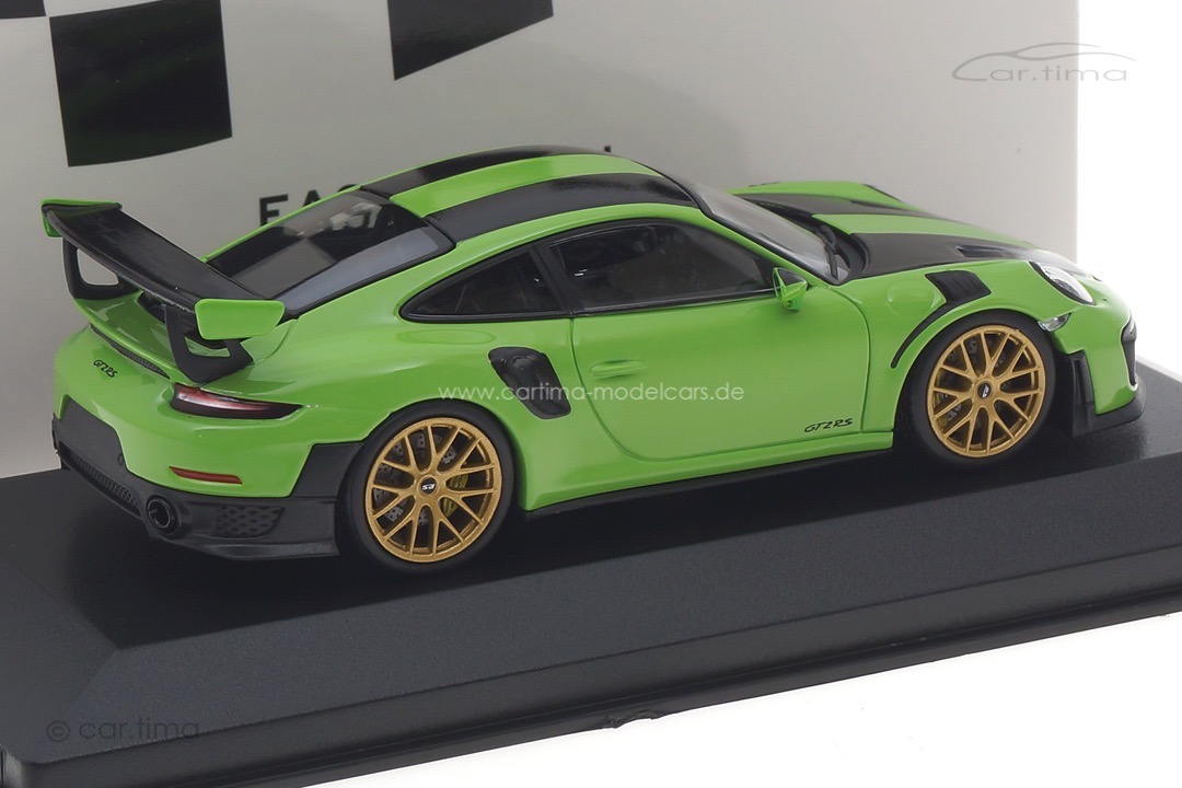 Porsche 911 (991) GT2 RS Weissach Package Signalgrün/Rad Aurum Minichamps 1:43 413067283
