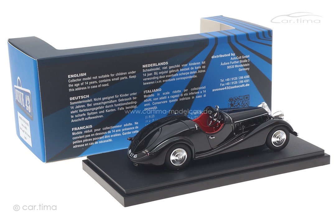 Talbot Lago T150 C Roadster Pourtout 1937 schwarz Avenue43 1:43 60076 Talbot Lago T150 C Roadster Pourtout 1937 schwarz Avenue43 1:43 60076