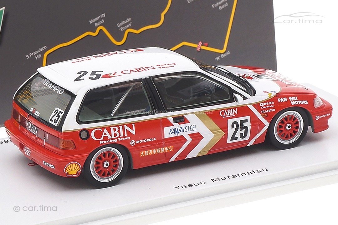 Honda Civic EF3 Macau 1989 Yasuo Muramatsu Spark 1:43 SA127 Honda Civic EF3 Macau 1989 Yasuo Muramatsu Spark 1:43 SA127