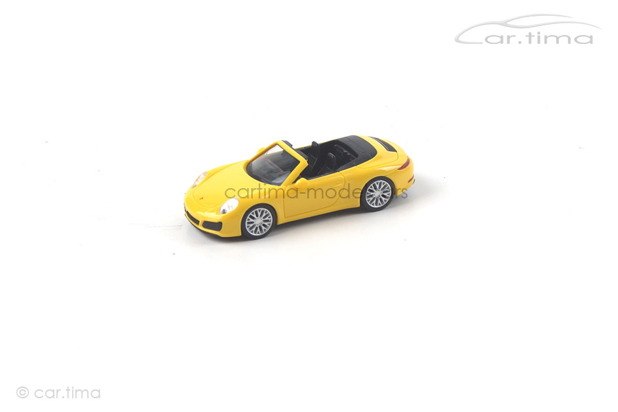 Porsche 911 (991) Carrera 4S Cabrio Racinggelb Herpa 1:87 028899