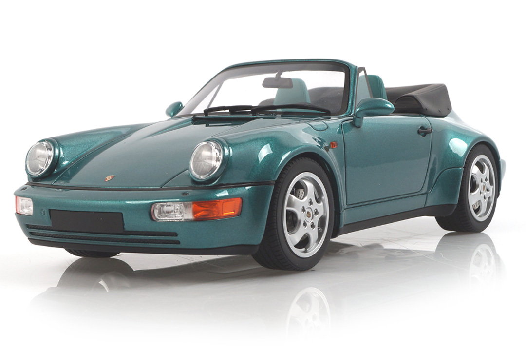 Porsche 911 (964) Cabriolet Turbo Look Wimbledon grün met. GT Spirit 1:18 GT294 Porsche 911 (964) Cabriolet Turbo Look Wimbledon grün met. GT Spirit 1:18 GT294