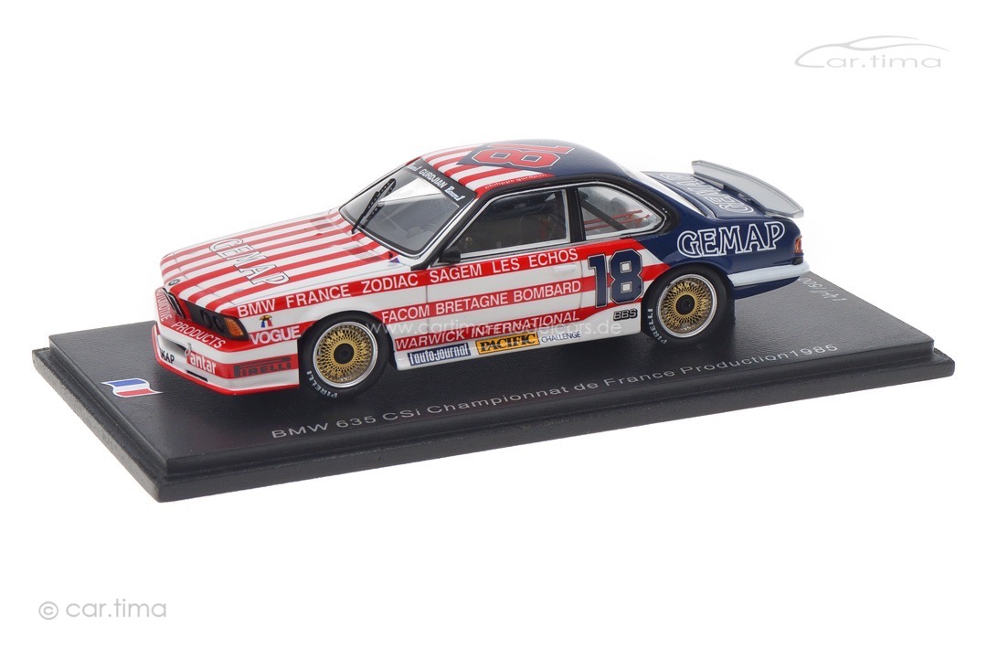 BMW 635 CSi Championnat de France Production 1985 Philippe Gurdjian Spark 1:43 SF257
