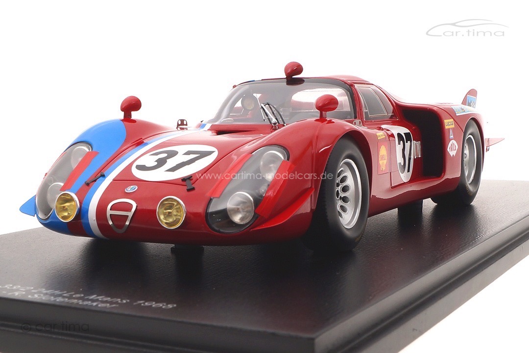 Alfa Romeo 33/2 24h Le Mans 1968 Pilette/Slotemaker Spark 1:18 18S512 Alfa Romeo 33/2 24h Le Mans 1968 Pilette/Slotemaker Spark 1:18 18S512