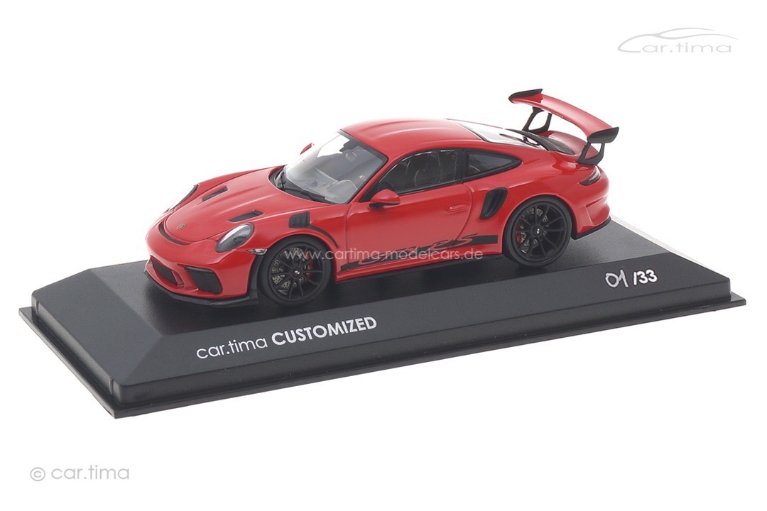 Porsche 911 (991 II) GT3 RS Indischrot/Rad schwarz matt Minichamps car.tima CUSTOMIZED 1:43 Porsche 911 (991 II) GT3 RS Indischrot/Rad schwarz matt Minichamps car.tima CUSTOMIZED 1:43