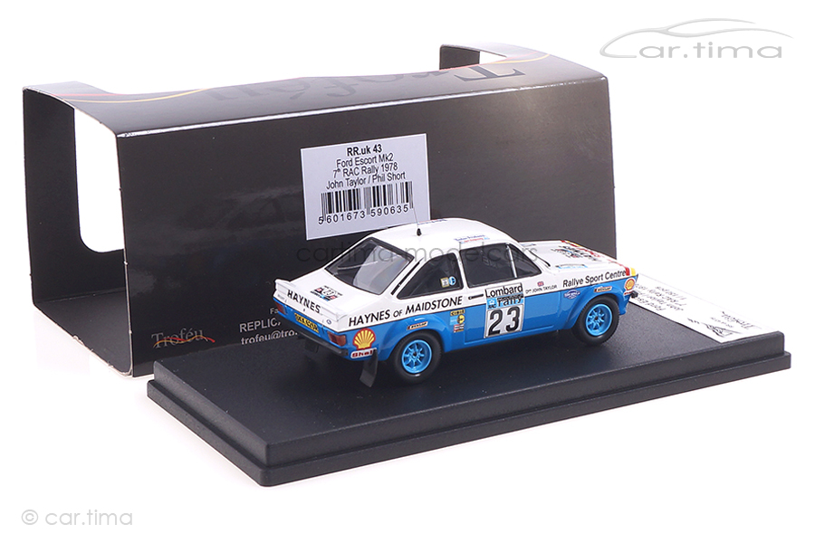 Ford Escort MKII RAC 78 Taylor/Short Trofeu 1:43 RRUK43 Ford Escort MKII RAC 78 Taylor/Short Trofeu 1:43 RRUK43