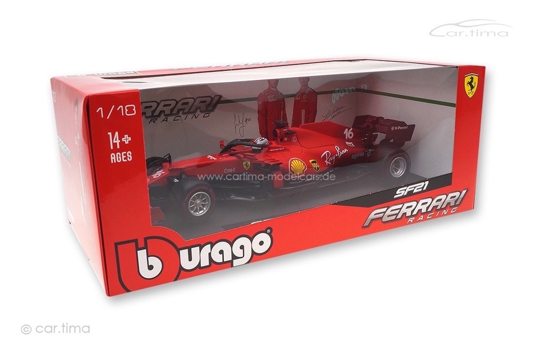 Ferrari SF21 GP 2021 Mission Winnow Charles Leclerc Bburago 1:18 18-16809L Ferrari SF21 GP 2021 Mission Winnow Charles Leclerc Bburago 1:18 18-16809L