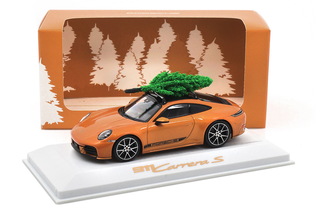 Porsche 911 (992.2) Carrera S Christmas Edition Nordischgoldmet. Minichamps 1:43 WAP0200230T911