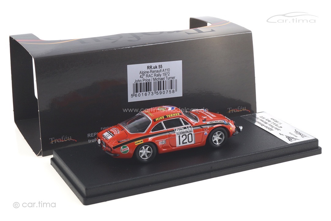 Alpine-Renault A110 RAC Rally 1972 Price/Poole Trofeu 1:43 RRUK55 Alpine-Renault A110 RAC Rally 1972 Price/Poole Trofeu 1:43 RRUK55