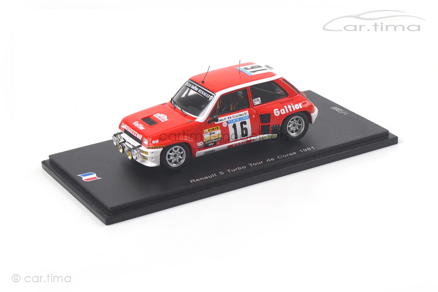 Renault R5 Turbo Tour de Corse 1981 Saby/Le Saux Spark 1:43 SF100 Renault R5 Turbo Tour de Corse 1981 Saby/Le Saux Spark 1:43 SF100