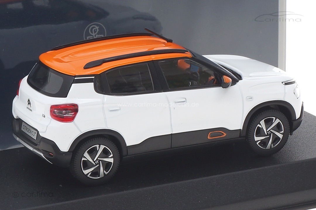 Citroën C3 Indian Market 2021 white/orange Norev 1:43 155221 Citroën C3 Indian Market 2021 white/orange Norev 1:43 155221