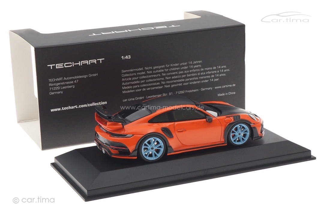 TECHART GTstreet R (Basis 992 Turbo) Gulforange/Rad Gulfblau car.tima CUSTOMIZED CAC04323008 TECHART GTstreet R (Basis 992 Turbo) Gulforange/Rad Gulfblau car.tima CUSTOMIZED CAC04323008
