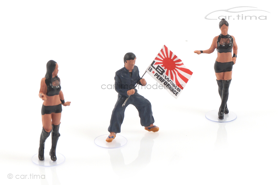 Set Figuren/Figurines LB Works Mr. Kato & Show Girls MINI GT 1:64 MGTAC04