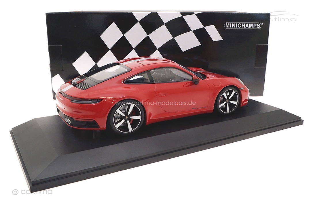 Porsche 911 (992) Carrera 4S Karminrot Minichamps 1:18 155067326