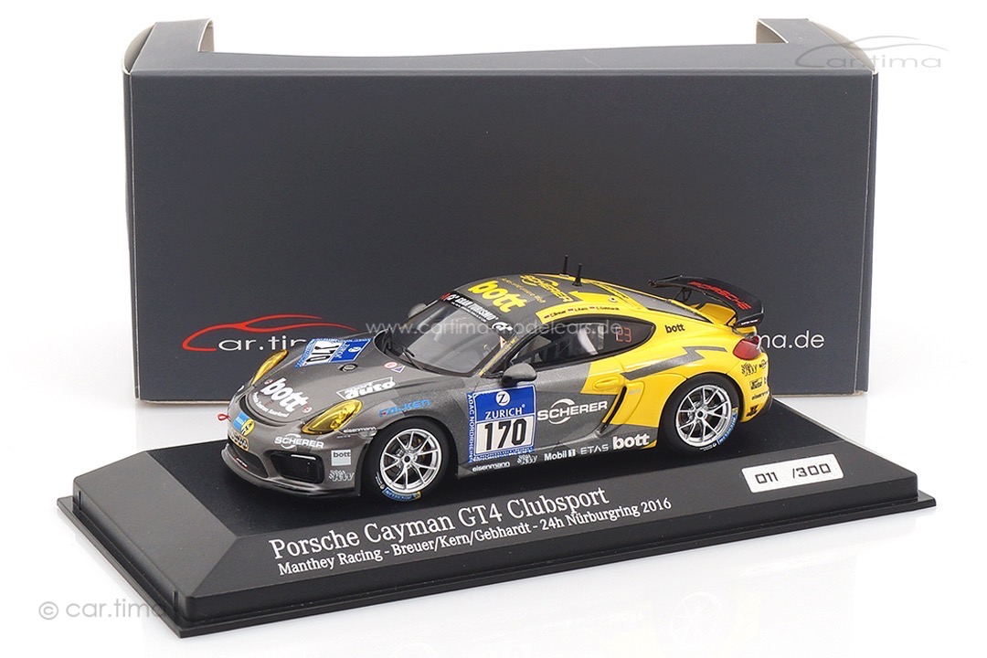 Porsche Cayman GT4 Clubsport 24h Nürburgring 2016 #170 Minichamps 1:43 CA04316091