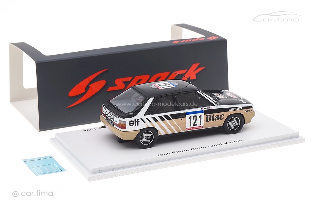 Renault 11 Turbo Tour de Corse 1984 Deriu/Mariani Spark 1:43 S5572 Renault 11 Turbo Tour de Corse 1984 Deriu/Mariani Spark 1:43 S5572